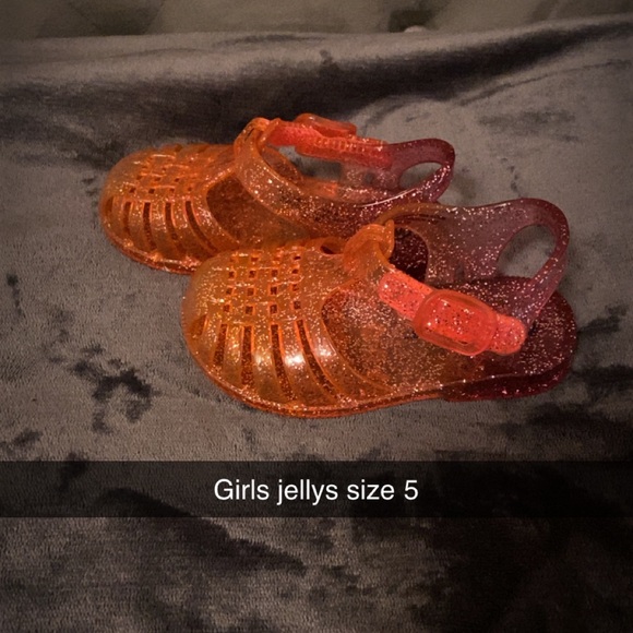 Other - Sparkly Orange Kids Jelly Shoes
